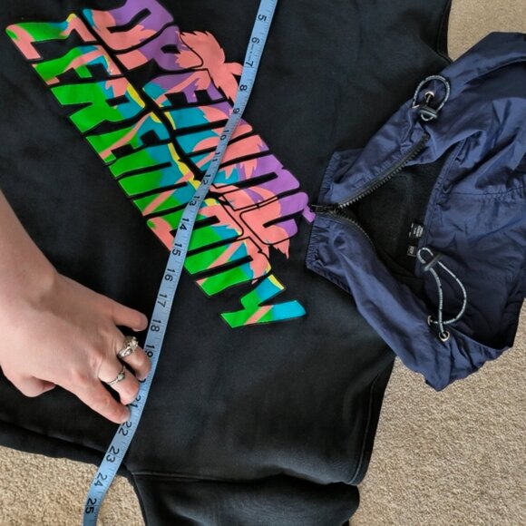 Opening Ceremony Designer Retro 90s 80s Urban Street Nylon Hybrid Hoodie XS - Picture 7 of 9